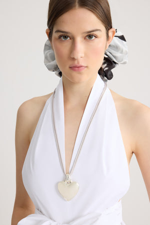 Collana con ciondolo Heart Ribbon