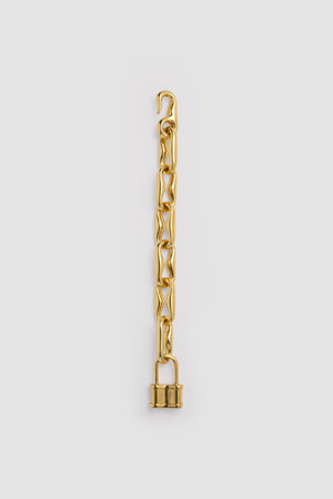 Padlock bracelet in gold-plated brass