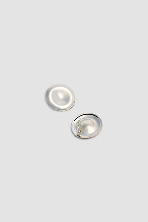 Boucles d'oreilles à clip en forme de disque, en laiton