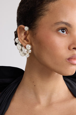Bague d'oreille géométrique à motif répété, en laiton
