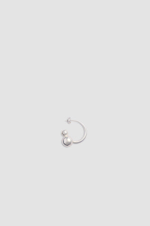Orecchino a semicerchio Mercury Marbles con ornamento