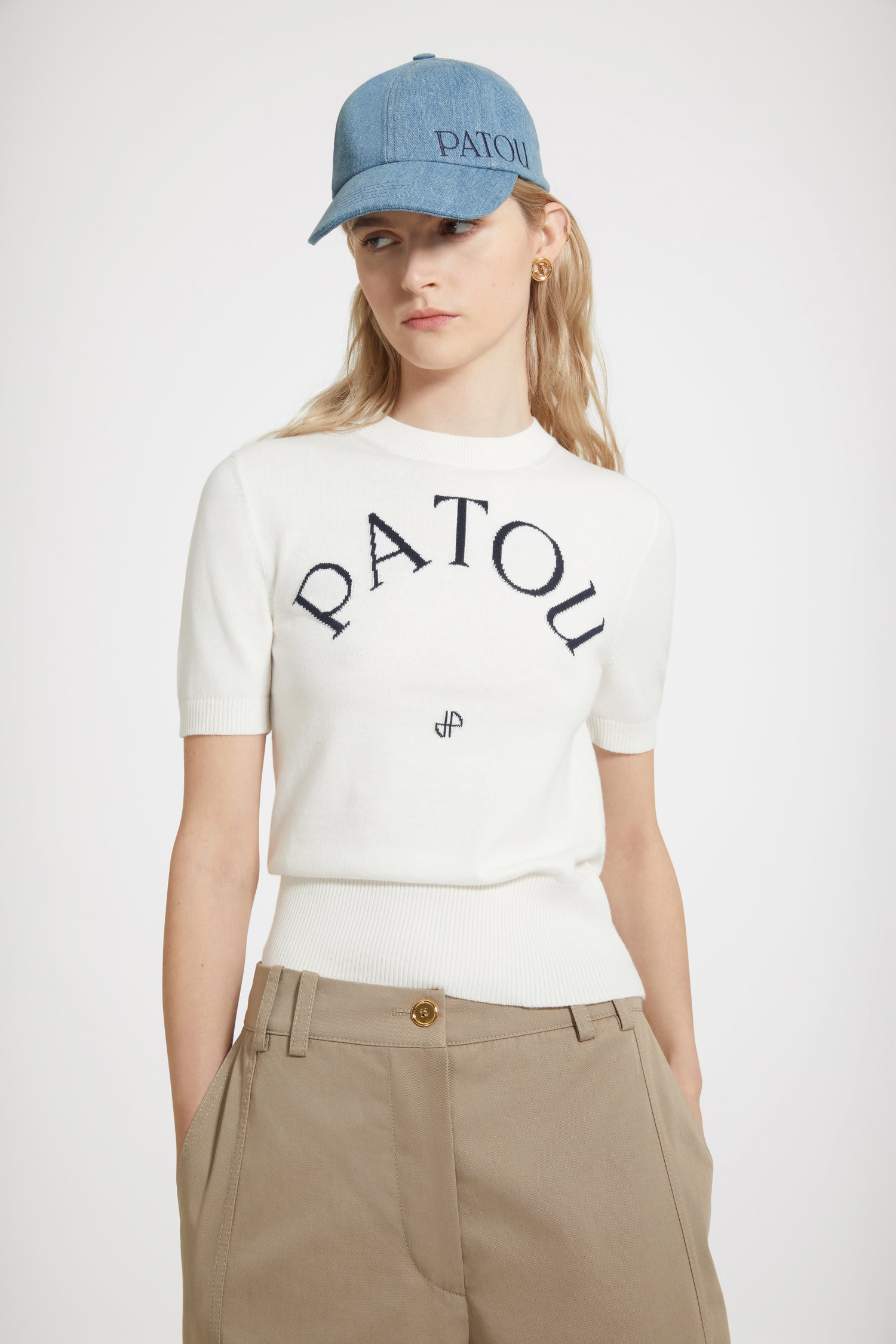 PATOU ロゴ　コットンTシャツ　XS