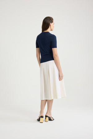 Top con logo Patou in maglia di misto cotone