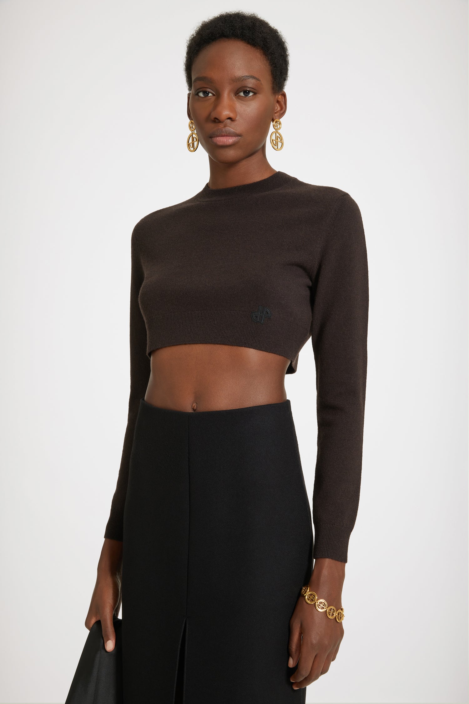 Patou Pull court en laine et cachemire éco-responsables