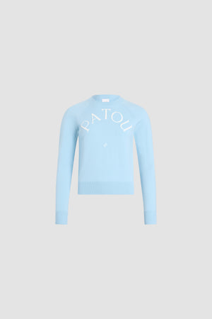 Langarm-Jacquardpullover aus Wollmischung