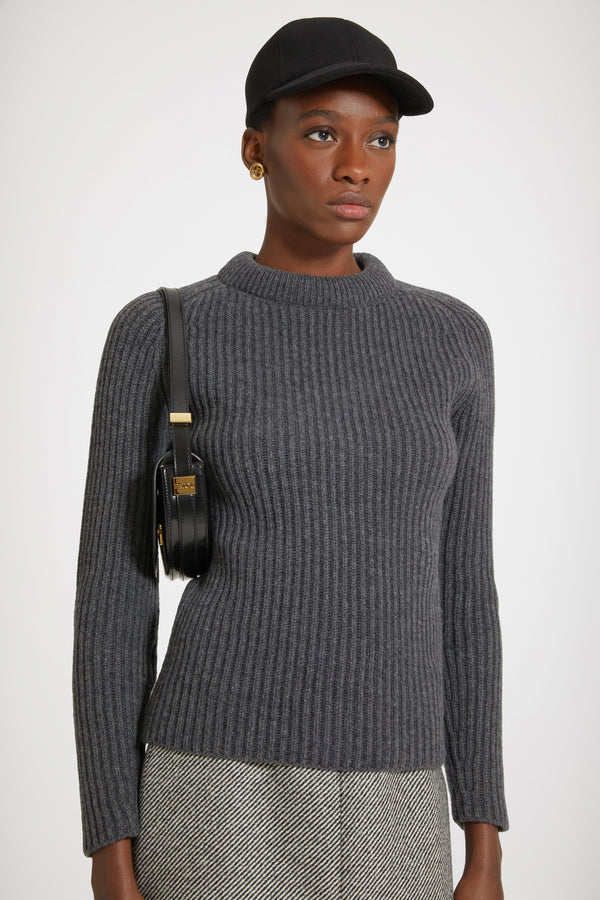 Patou - 3D collar ribbed jumper in wool and cashmere