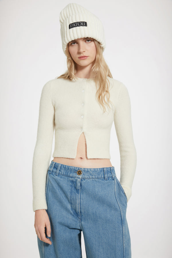 Patou - Cropped cardigan in sustainable alpaca blend