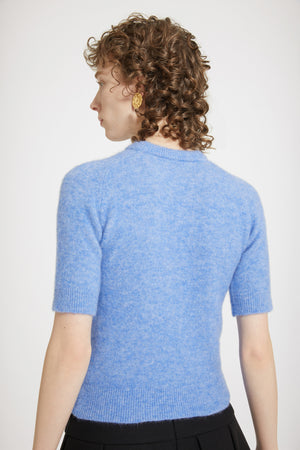 Patou jacquard top in sustainable alpaca blend