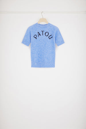 Patou jacquard top in sustainable alpaca blend