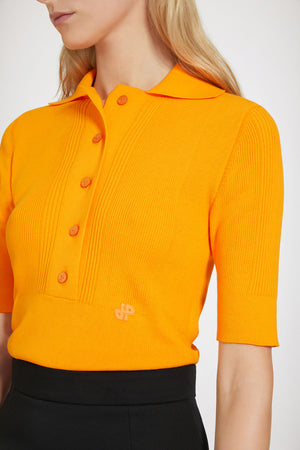 Polo côtelé en coton premium