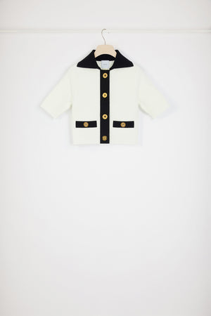 Button jacket in 3D knit