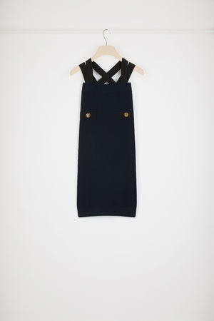 Vestito con doppie spalline in maglia 3D