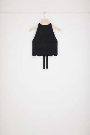 Top in maglia ondulata