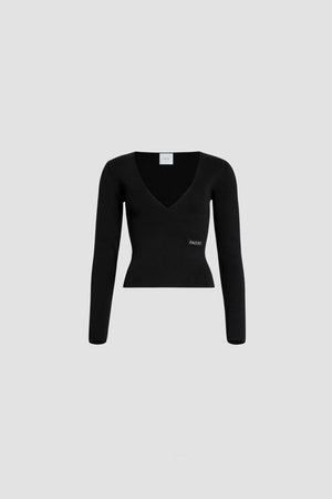 Gerippter Pullover mit V-Ausschnitt aus nachhaltiger Wolle