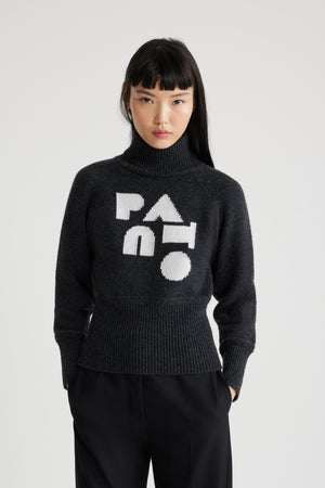 サステナブル ウール＆カシミヤ アール デコ パトゥー セーター