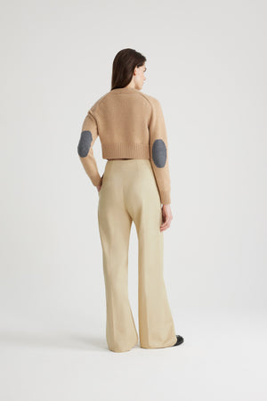 Cardigan corto in misto lana e cachemire ecosostenibile