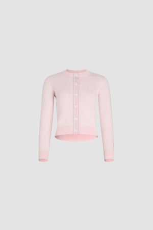 Cardigan à monogramme JP brodé en maille de coton