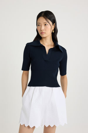 Polo in crepe tecnico