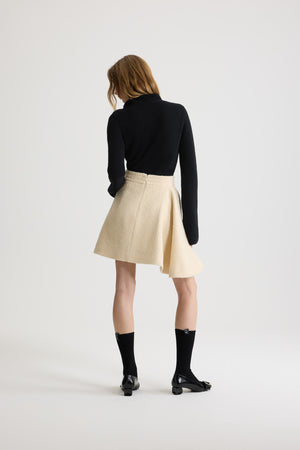 Pullover mit Schalkragen aus Wolle und Kaschmir