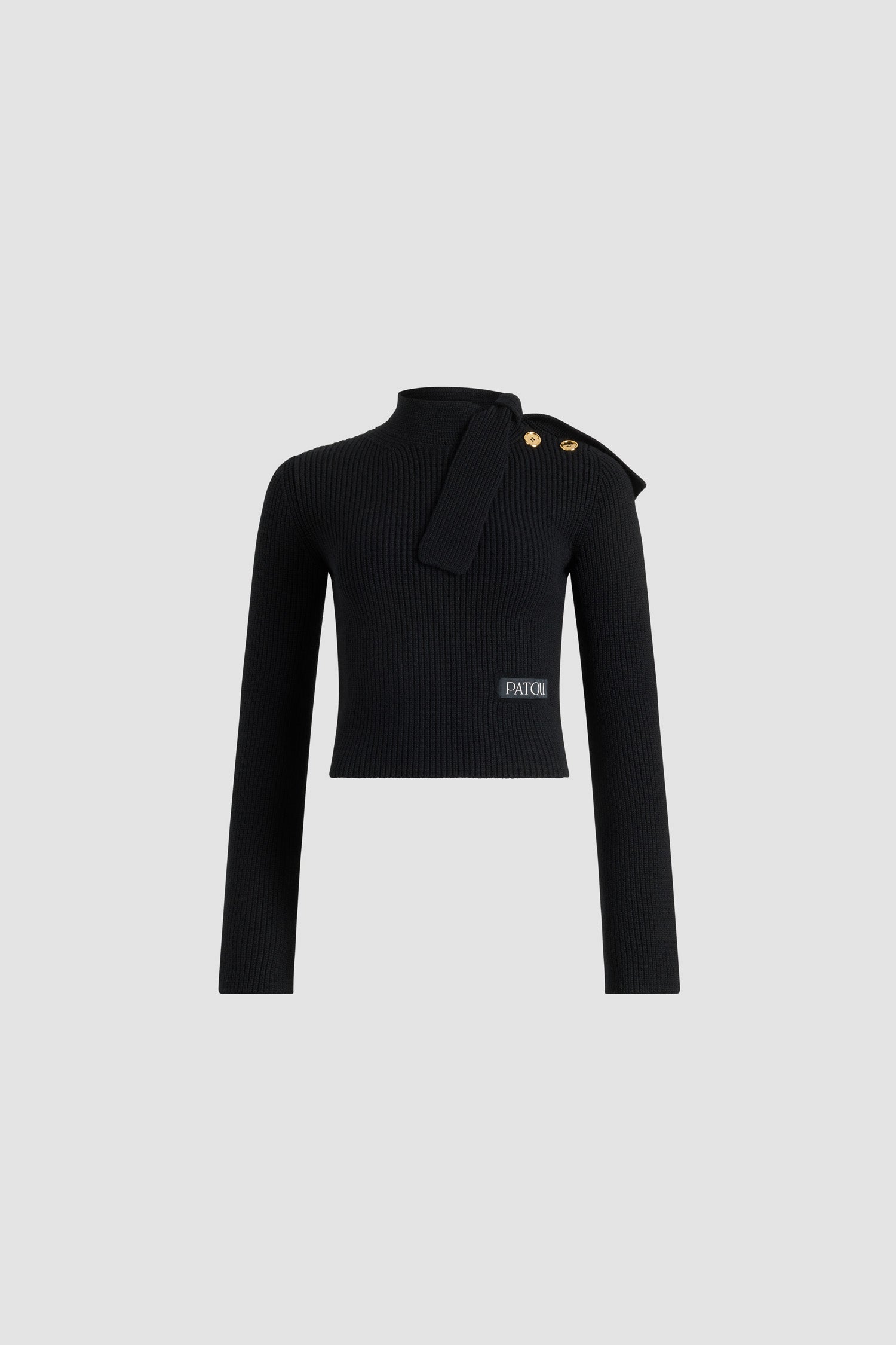 【関税込み】Scarf - PATOU - Wool - Black Patou JP Scarf | Black | FARFETCH CA