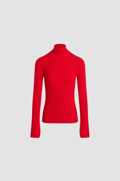Maglione a costine in misto lana