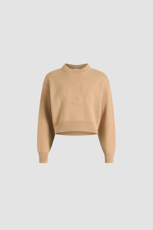 Patou logo and JP monogram embroidered jumper in wool and cashmere