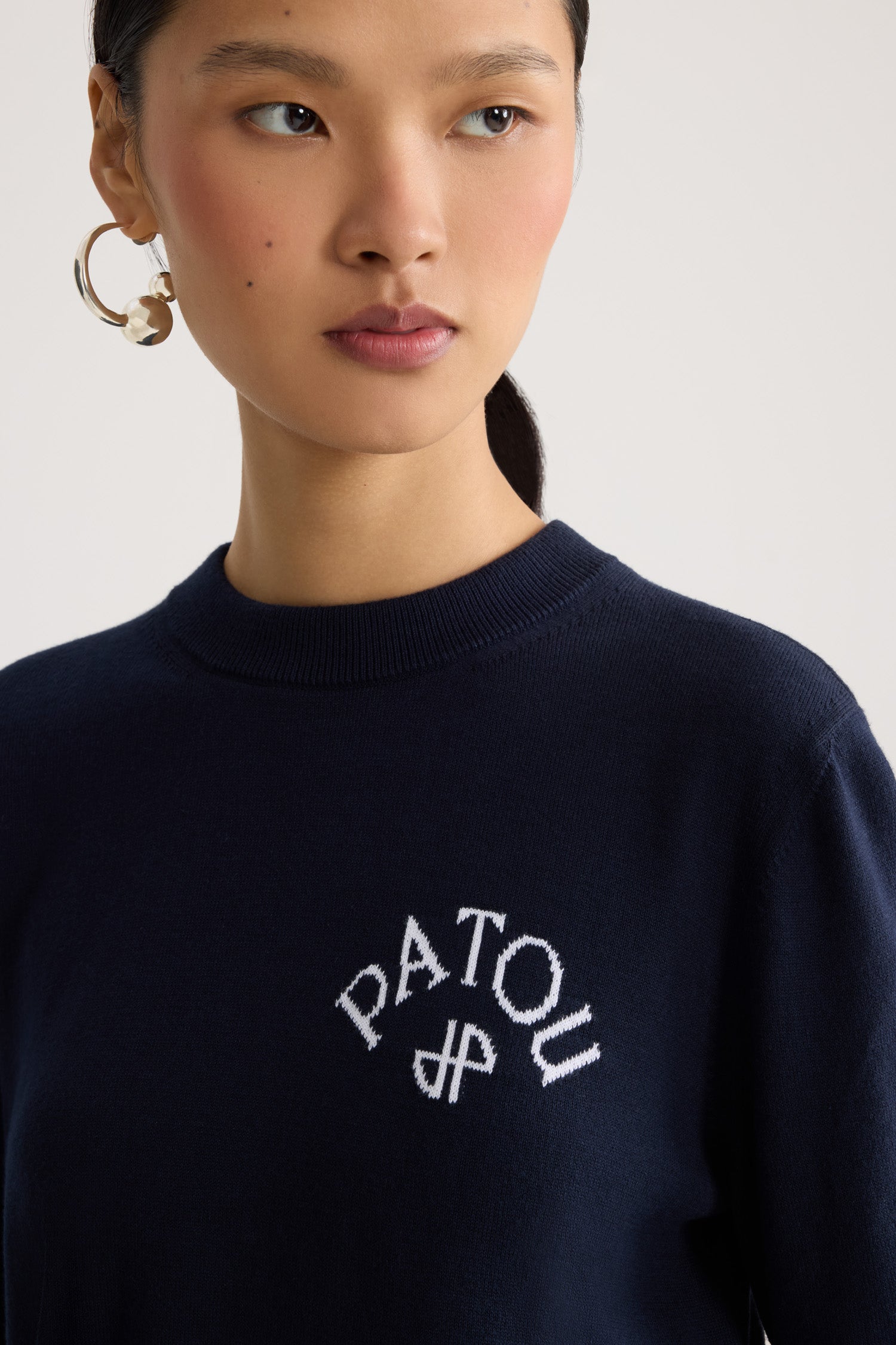 Patou | コットン混紡 半袖セーター