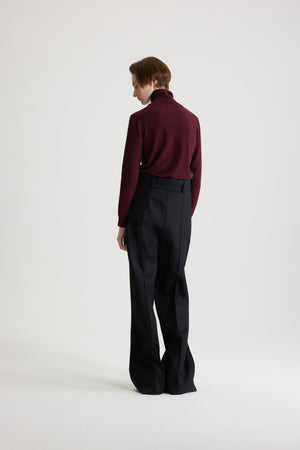 Pull à col roulé en laine et cachemire avec détail Patou en intarsia