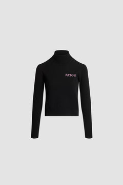 Patou intarsia turtleneck jumper in wool and cashmere