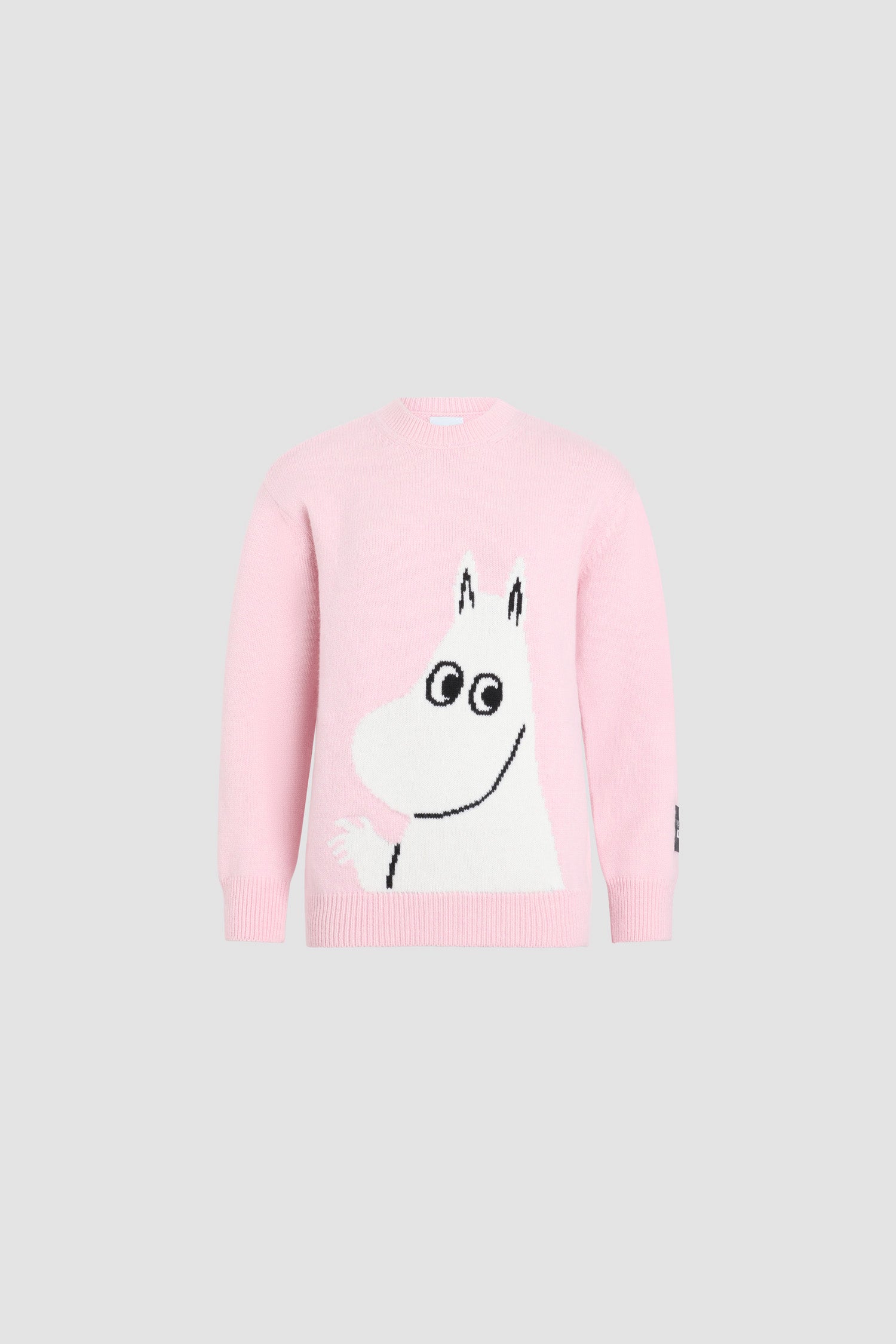 Patou - Patou x Moomin Crewneck Wool Blend Jumper - Moomin Light Pink - Celebrate the holidays with the Patou x Moomin collaboration. This adorable jumper features a comfortable shape crafted with a wool blend. The jumper showcases a big intarsia of Moomin, adding a touch of whimsy and nostalgia to your wardrobe. Perfect for adding a playful elegance to any outfit.Unisex look (select one size up for men).