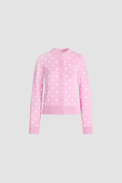 Gepunkteter Cardigan aus umweltfreundlicher Baumwollmischung