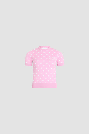 エコフレンドリーコットン混紡 水玉Tシャツ