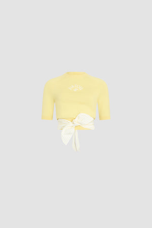 T-Shirt Popeline Nœud en Coton