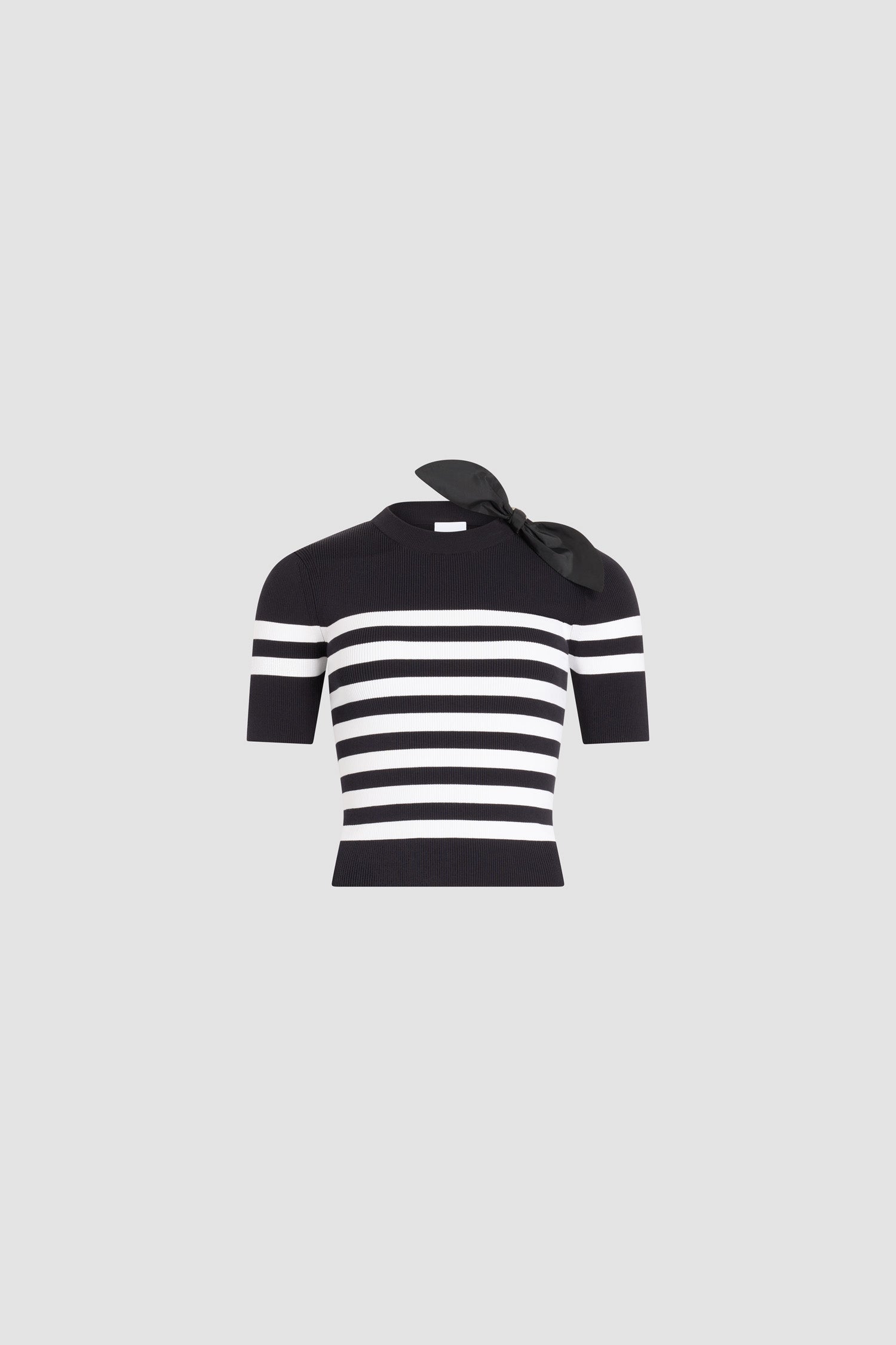 Patou - T-Shirt a Maglia a Righe in Misto Cotone - Offshore Stripes - T-shirt a righe blu navy e bianche. Materiale in misto cotone. Maniche corte. Collo rotondo.