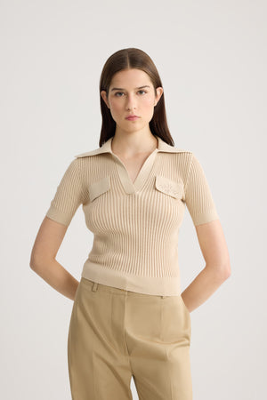 Besticktes Baumwoll-Poloshirt