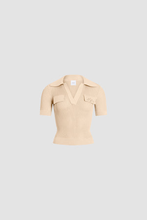 Besticktes Baumwoll-Poloshirt