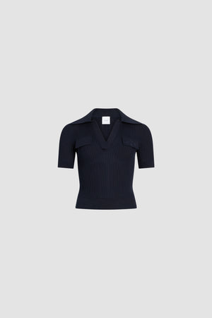 Besticktes Baumwoll-Poloshirt