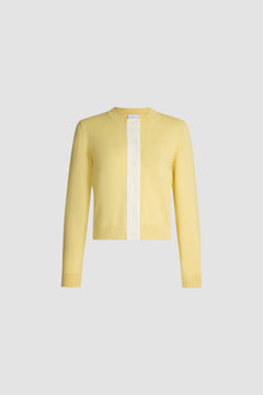 Kurze Popeline-Strickjacke aus Baumwolle