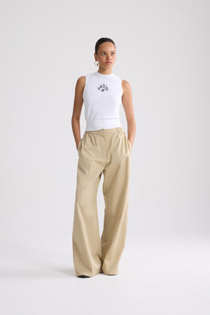 Top a Maglia Senza Maniche in Cotone
