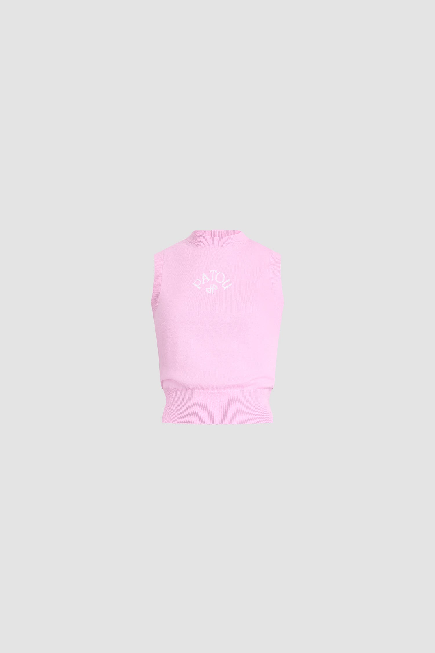 Patou - Cotton Sleeveless Knitted Top - Bougainvillea Pink - Pink sleeveless top. Cotton material. Round collar.