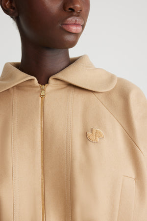 Bomber leggero in misto lana ecosostenibile