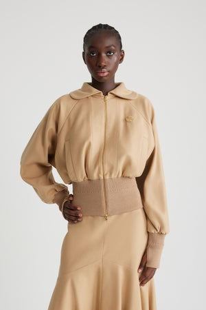 Bomber leggero in misto lana ecosostenibile