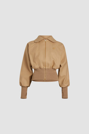 Bomber leggero in misto lana ecosostenibile