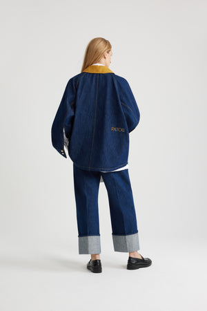 Relaxed parka in organic denim