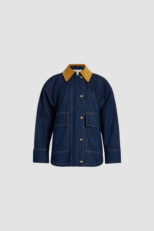 Relaxed parka in organic denim