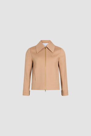 Giacca corta con zip in twill di cotone bio