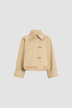 Parka oversize courte en coton bio