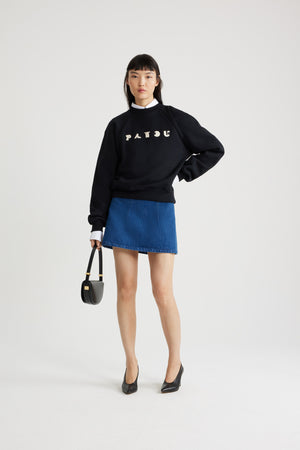 Minigonna svasata in denim bio