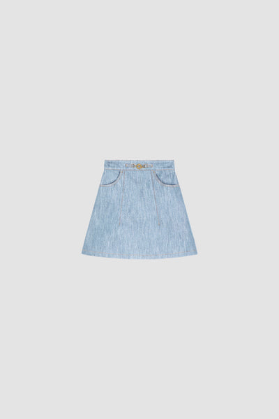 Patou | コットン混紡 トラペーズ ミニスカート