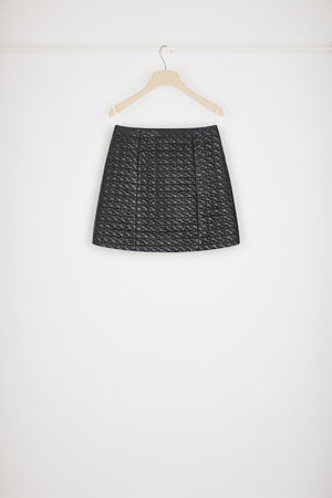 Minigonna in nylon trapuntato sostenibile